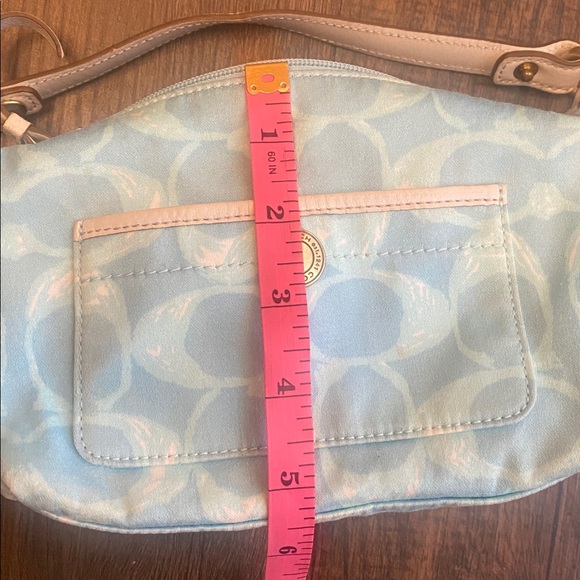 Coach Blue and Pink Patterned Bag - Picture 13 of 17